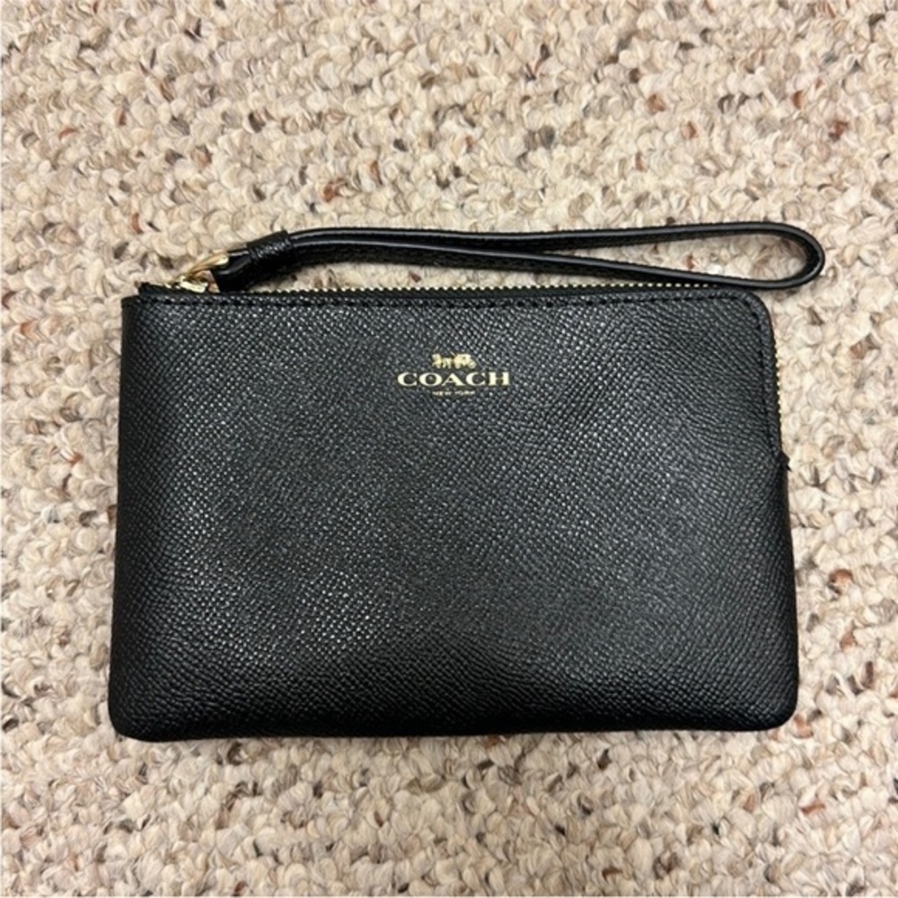 Coach Black Wristlet Clutch